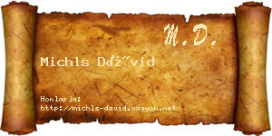 Michls Dávid névjegykártya